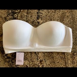 New auden push up seamless bandeau bra white